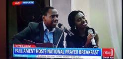 Price Love leads worship at the National Prayer Breakfast