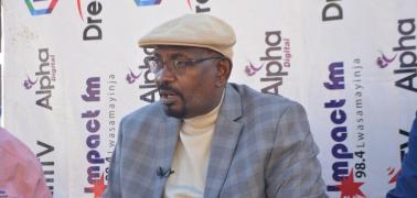 Presiding Apostle Dr Joseph Serwadda Sharing his views in a press confress