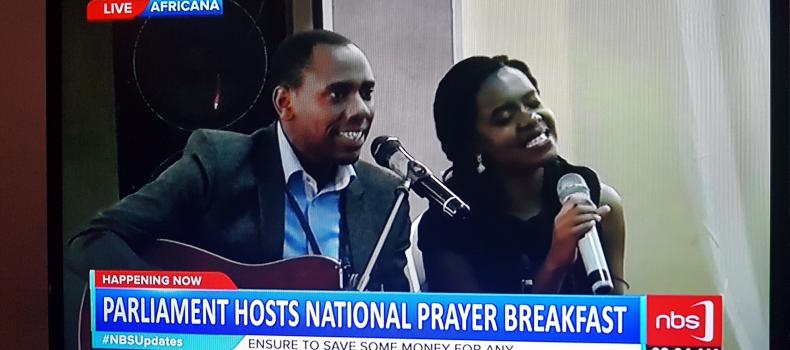 Price Love leads worship at the National Prayer Breakfast